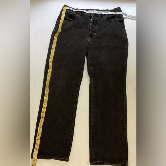 Warp and Weft Women's high waisted black jeans Size 14 - Picture 4 of 10